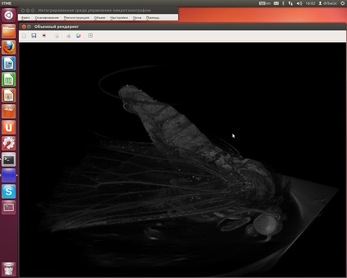Приложение для микротомографа интерфейс linux рендеринг